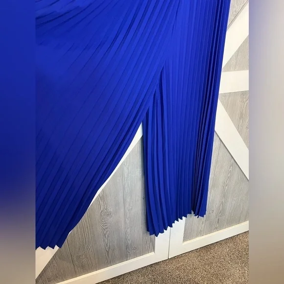 263. Lady Women's Solid Colored Lantern Sleeve Jumpsuit With Pleats Medium - Picture 6 of 6